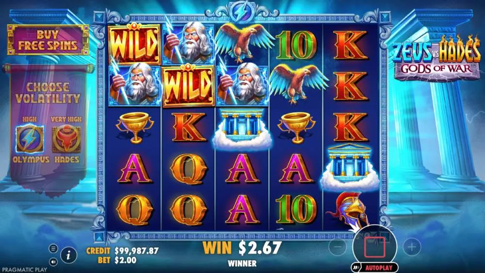 Pełen arsenał funkcji bonusowych w Zeus vs Hades